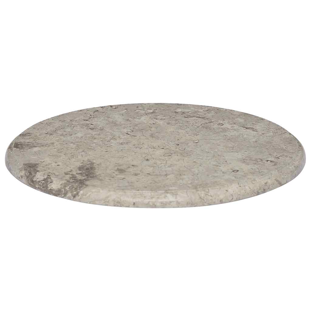 vidaXL Table Top | Grey | Marble | 50 cm diameter |  Durable | Table Top | Round
