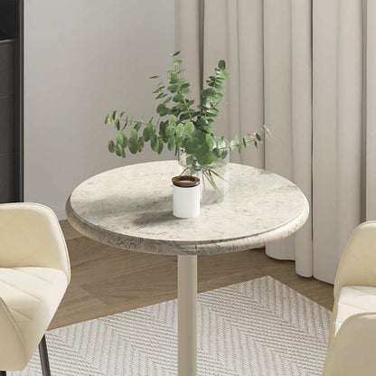 vidaXL Table Top | Grey | Marble | 50 cm diameter |  Durable | Table Top | Round