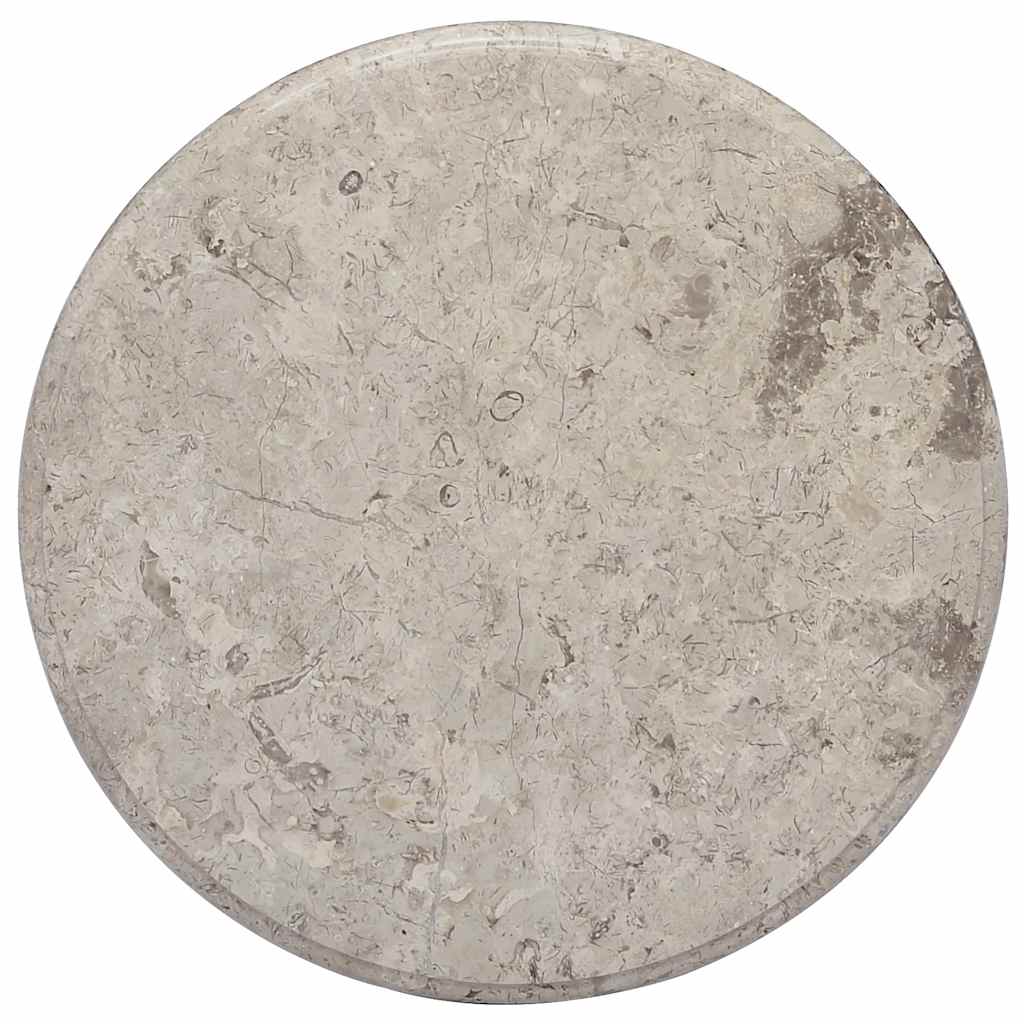 vidaXL Table Top | Grey | Marble | 50 cm diameter |  Durable | Table Top | Round