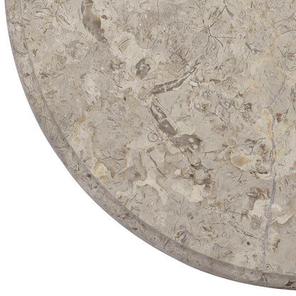 vidaXL Table Top | Grey | Marble | 50 cm diameter |  Durable | Table Top | Round