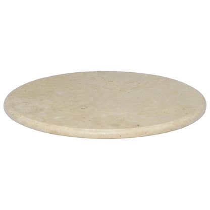 vidaXL Table Top | Cream | Marble | 60 x 2.5 cm | Durable | Table Top | Circular