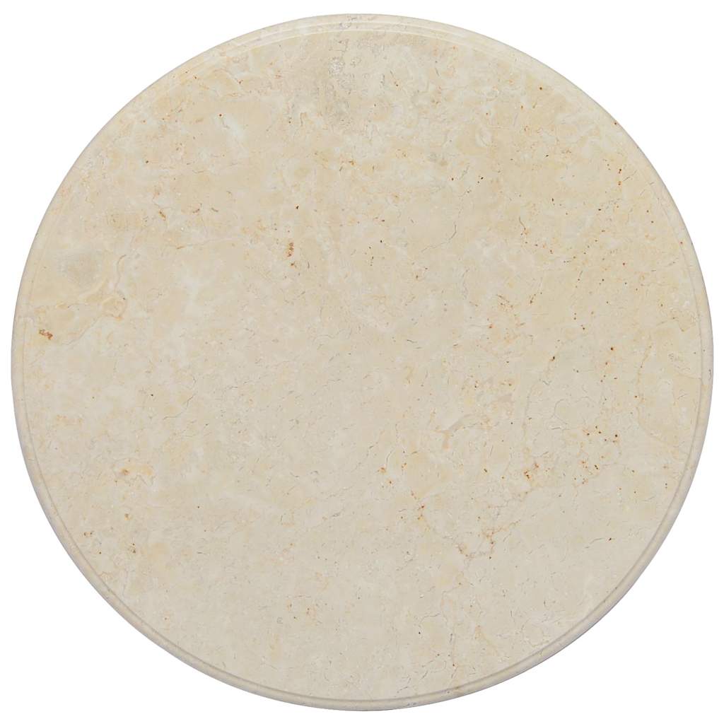 vidaXL Table Top | Cream | Marble | 60 x 2.5 cm | Durable | Table Top | Circular