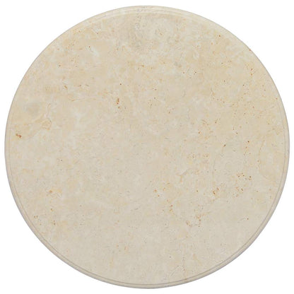 vidaXL Table Top | Cream | Marble | 60 x 2.5 cm | Durable | Table Top | Circular
