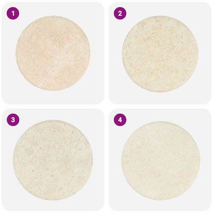 vidaXL Table Top | Cream | Marble | 60 x 2.5 cm | Durable | Table Top | Circular