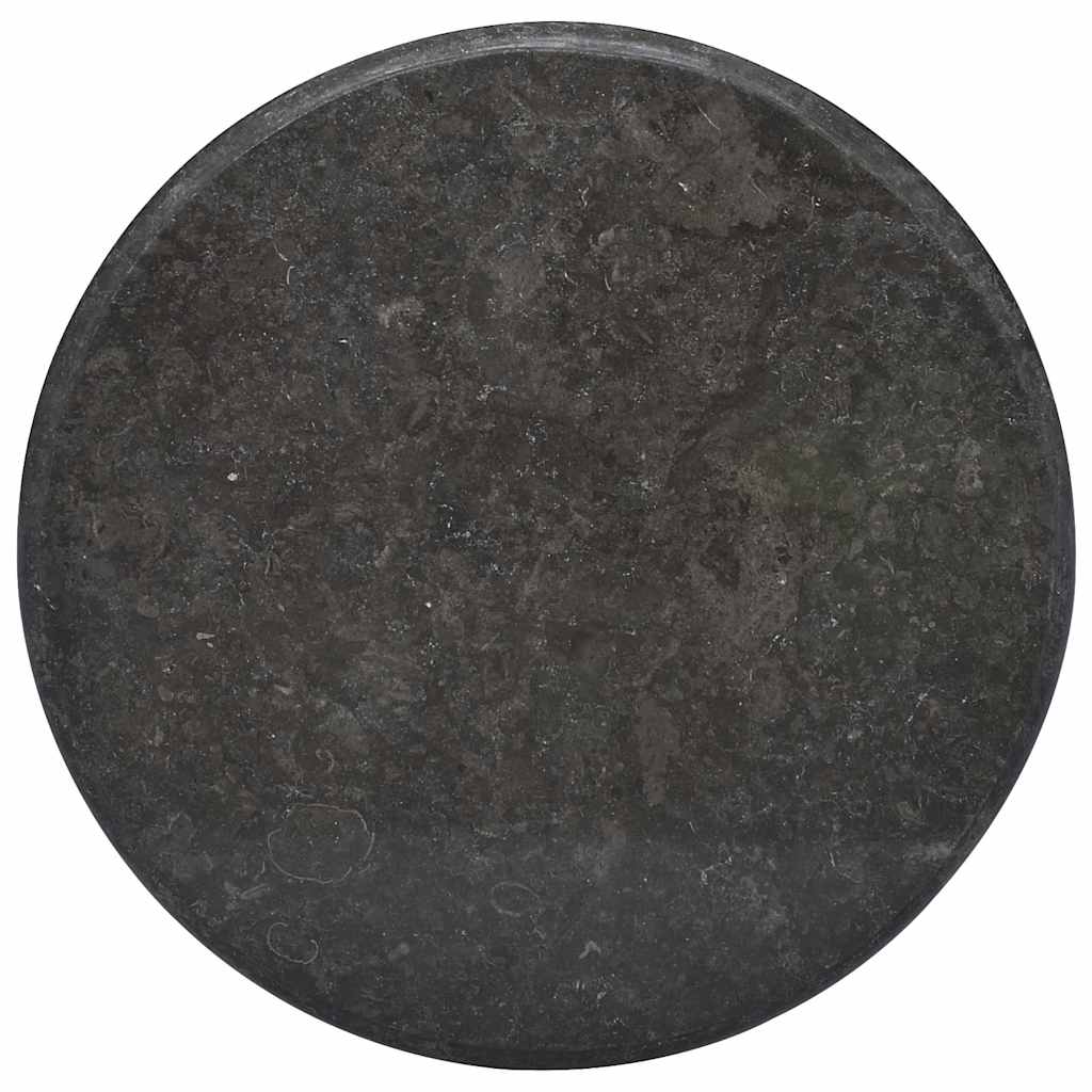 vidaXL Table Top Black Ø60x2.5 cm Marble