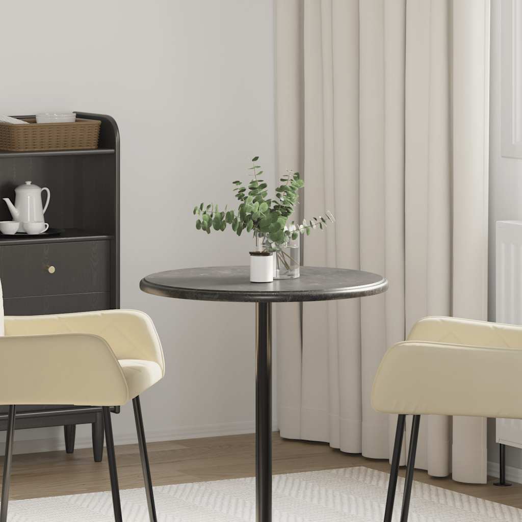vidaXL Table Top Black Ø60x2.5 cm Marble