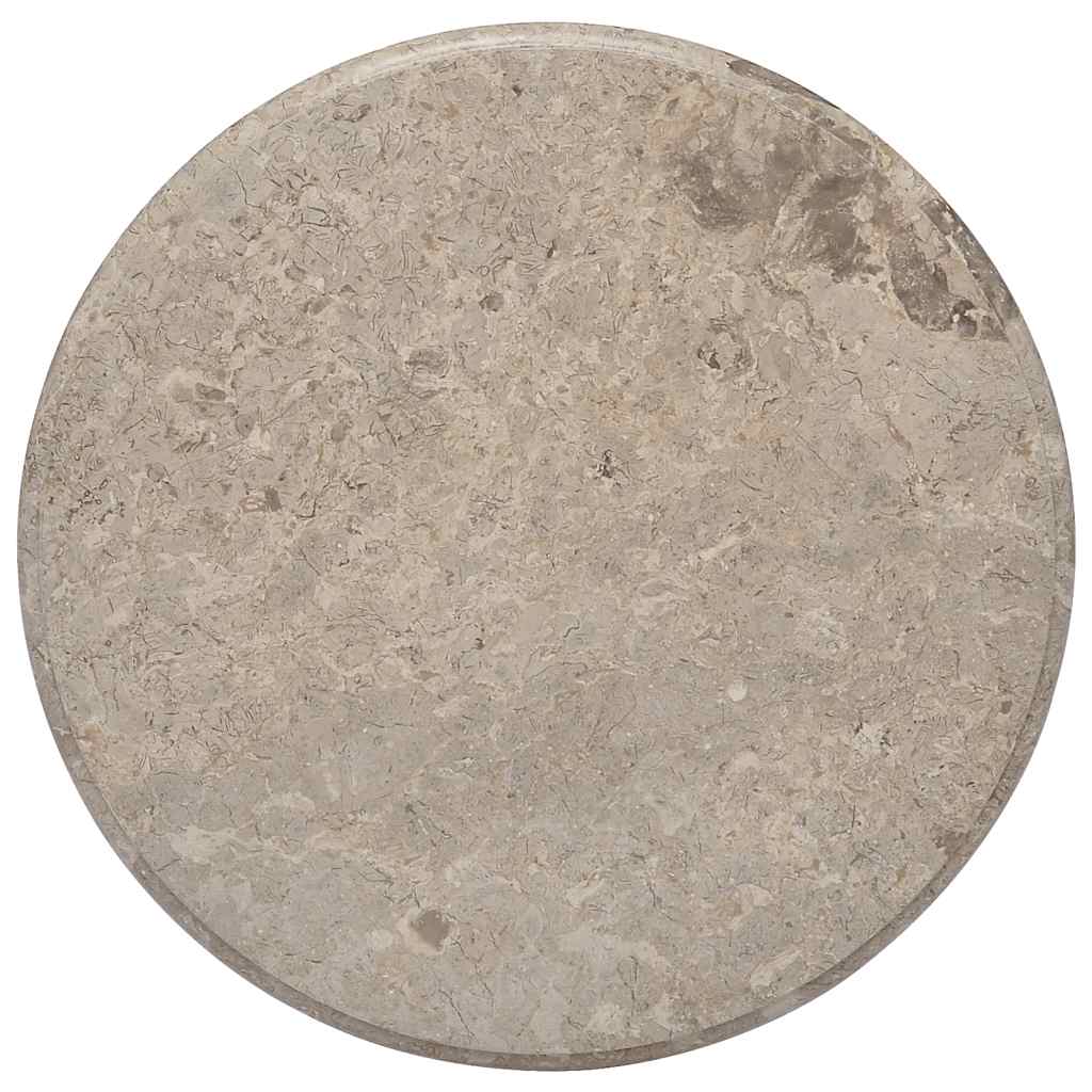 vidaXL Table Top Grey Ø60x2.5 cm Marble