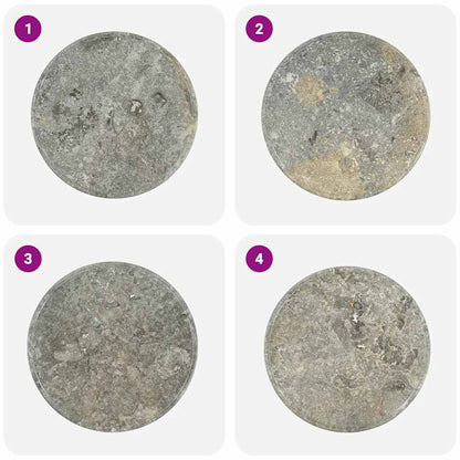 vidaXL Table Top Grey Ø60x2.5 cm Marble