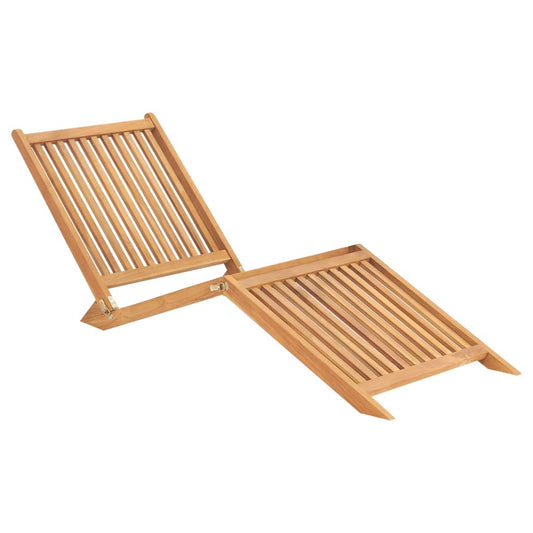 vidaXL Sun Lounger | Teak | Teak hardwood | Standard | Collapsible | Sun Lounger