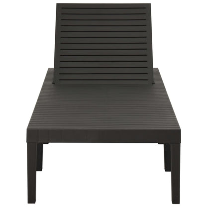 vidaXL Sun Lounger Plastic Anthracite