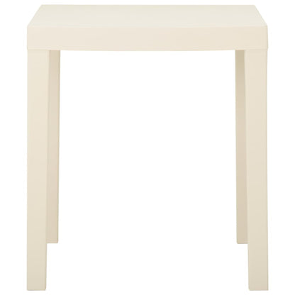 vidaXL Garden Table White 79x65x72 cm Plastic