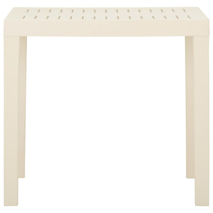 vidaXL Garden Table White 79x65x72 cm Plastic