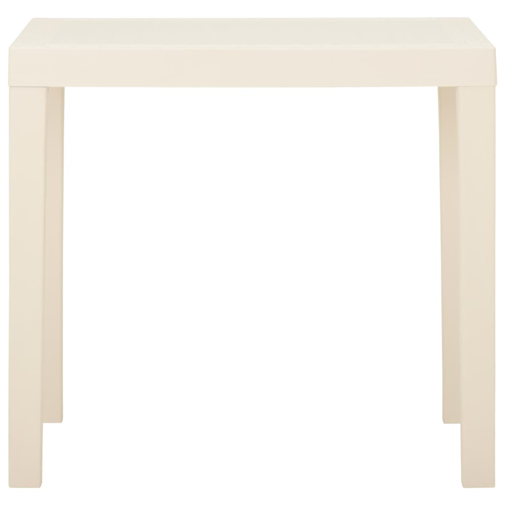 vidaXL Garden Table White 79x65x72 cm Plastic