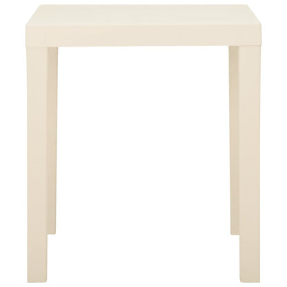 vidaXL Garden Table White 79x65x72 cm Plastic
