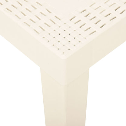 315844 vidaXL Garden Table White 79x65x72 cm Plastic