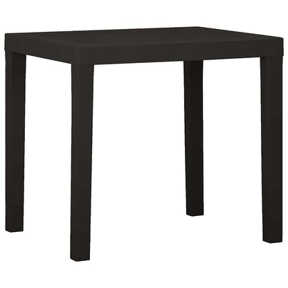 315845 vidaXL Garden Table Anthracite 79x65x72 cm Plastic