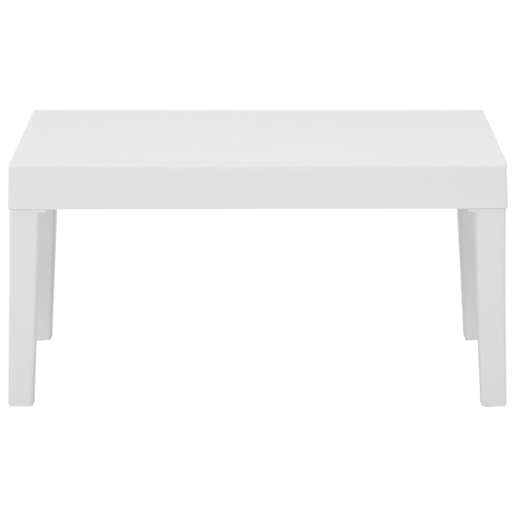 vidaXL Lounge Table | White | Plastic | Small | Durable | Lounge Table | Square