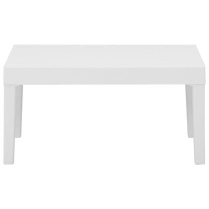 vidaXL Lounge Table | White | Plastic | Small | Durable | Lounge Table | Square