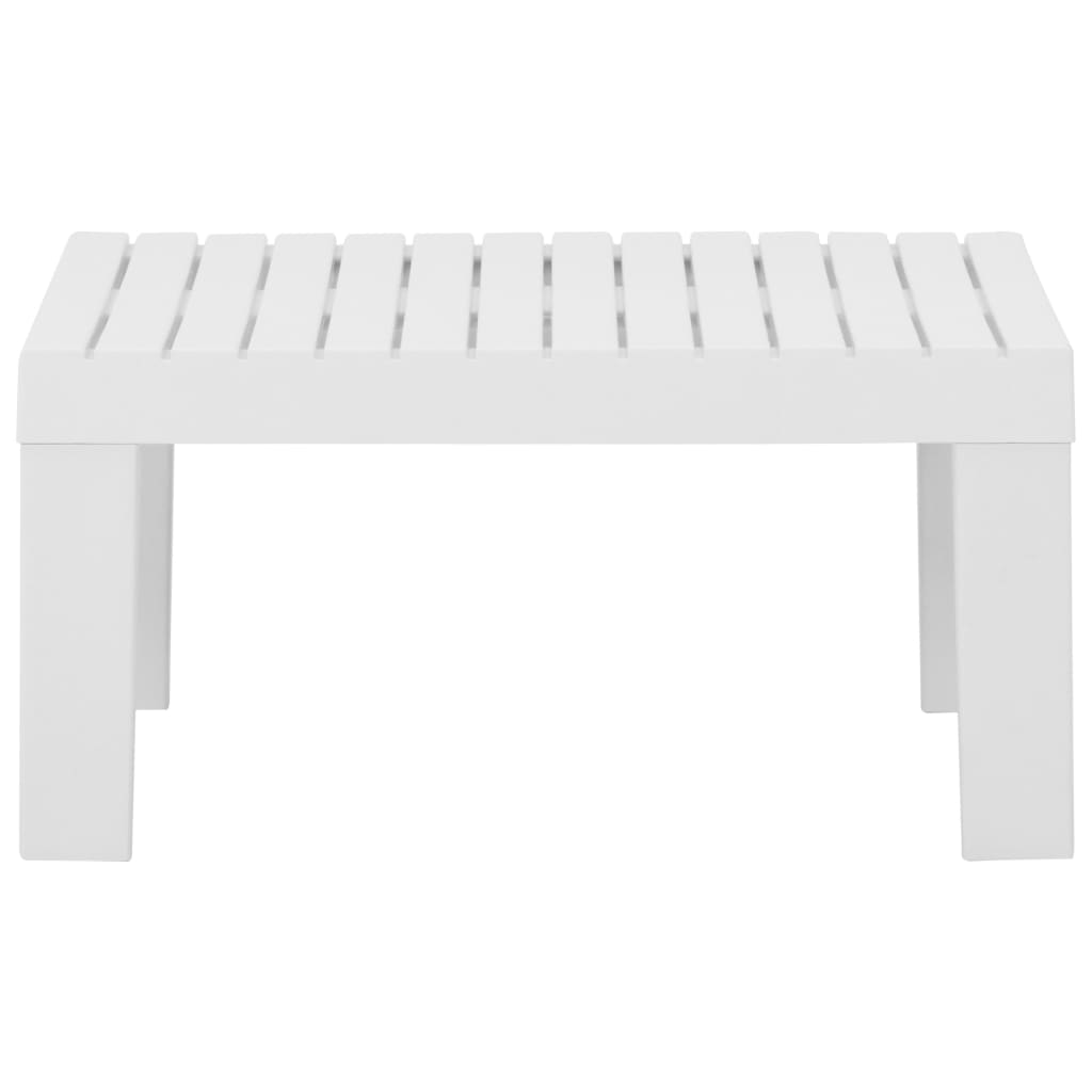vidaXL Lounge Table | White | Plastic | Small | Durable | Lounge Table | Square