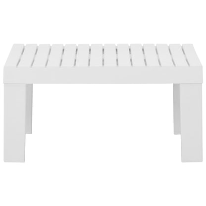 vidaXL Lounge Table | White | Plastic | Small | Durable | Lounge Table | Square