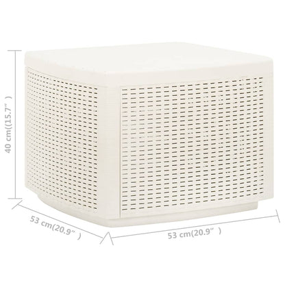 315856 vidaXL Garden Table White 53x53x40 cm Plastic