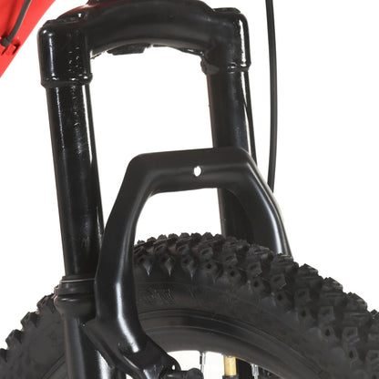 vidaXL Mountain Bike 21 Speed 27.5 inch Wheel 38 cm Red
