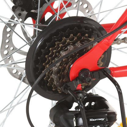 vidaXL Mountain Bike 21 Speed 27.5 inch Wheel 38 cm Red