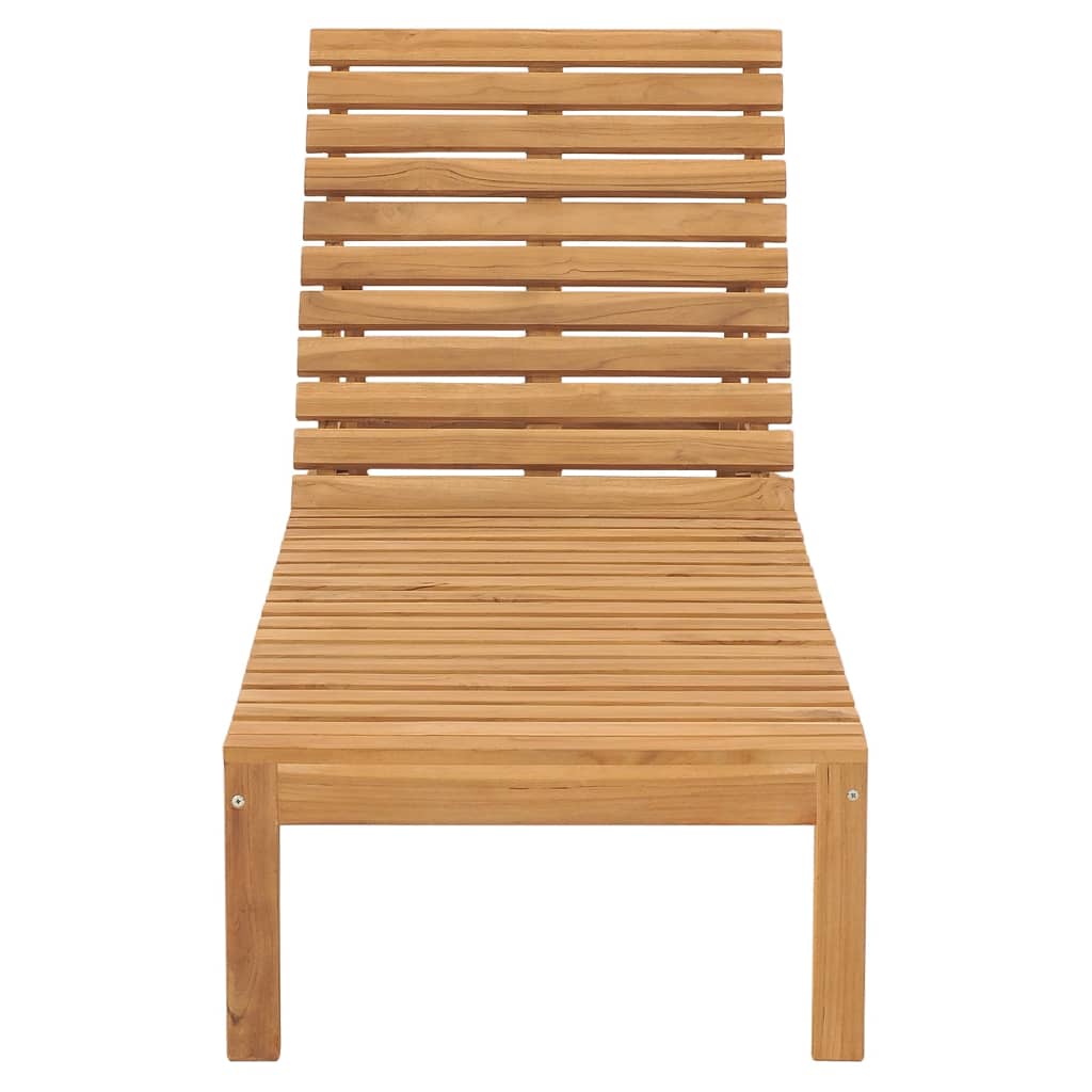 vidaXL Sun Lounger | Teak | Solid Teak Wood | Standard | Adjustable Armrests