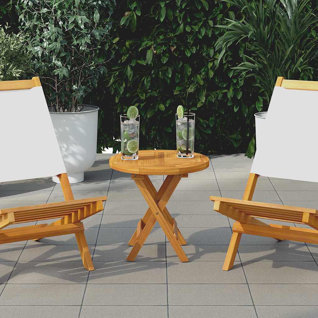 vidaXL Table Top Solid Teak Wood Round 2.5 cm 40 cm