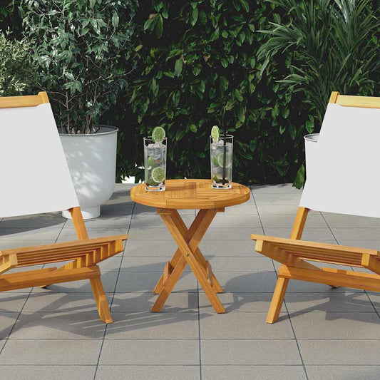 vidaXL Table Top Solid Teak Wood Round 2.5 cm 40 cm