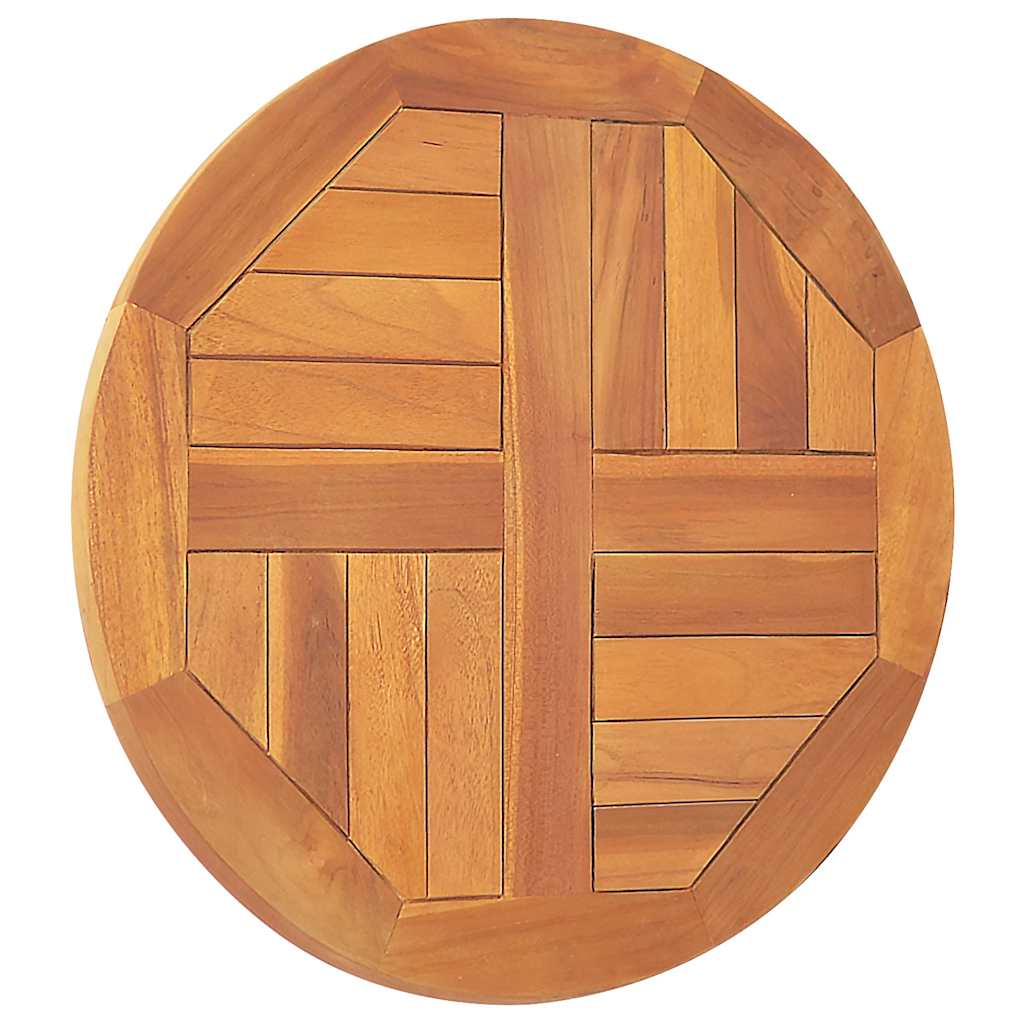 vidaXL Table Top | Natural Teak | Fine sanded teak hardwood | 50 cm Diameter
