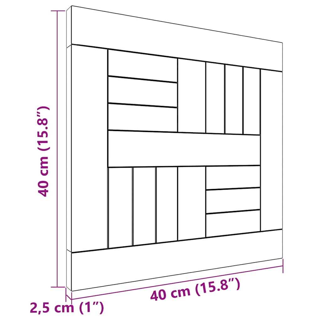 vidaXL Square Table Top 40x40x2.5 cm Solid Wood Teak