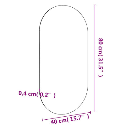 vidaXL Mirror | Transparent | Glass | Medium | Minimalist | Mirror | Oblong