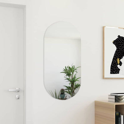 vidaXL Mirror | Transparent | Glass | Medium | Minimalist | Mirror | Oblong