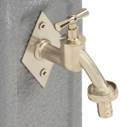 vidaXL Garden Tanker with Faucet Light Grey Stone Look
