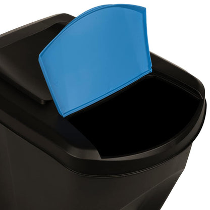vidaXL Stackable Dustbins 3 pcs Anthracite 75 L