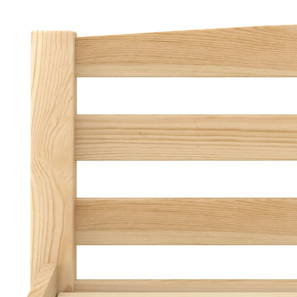 vidaXL Bed Frame | Natural Wood | Solid pinewood, plywood | 120x200 cm