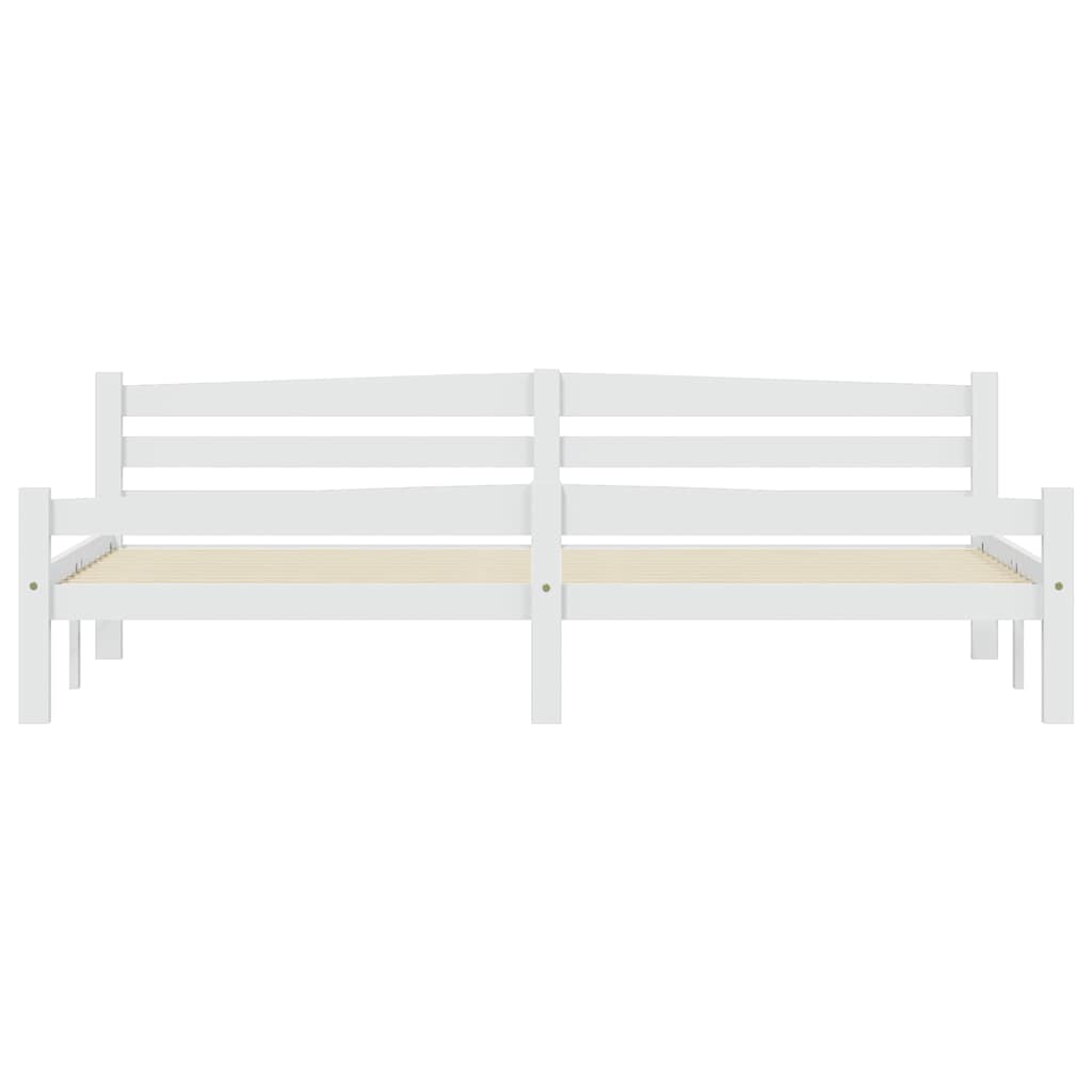 vidaXL Bed Frame without Mattress White Solid Pinewood 200x200 cm