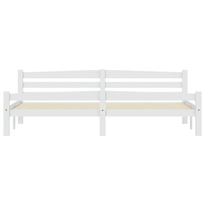 vidaXL Bed Frame without Mattress White Solid Pinewood 200x200 cm