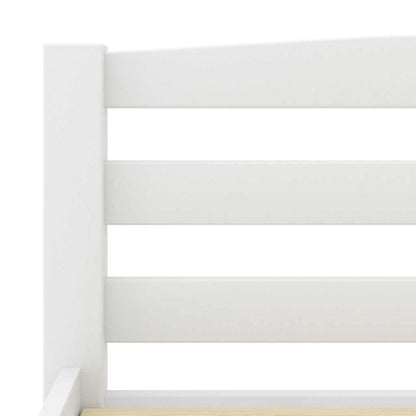 vidaXL Bed Frame without Mattress White Solid Pinewood 200x200 cm