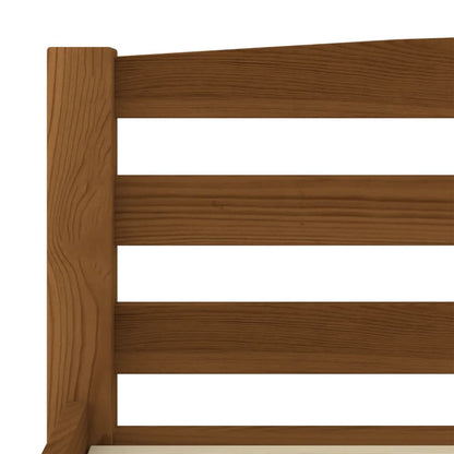 vidaXL Bed Frame | Honey Brown | Solid Pine Wood, Plywood | Double Size