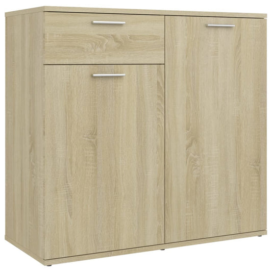 vidaXL Sideboard Sonoma Oak 80x36x75 cm Engineered Wood