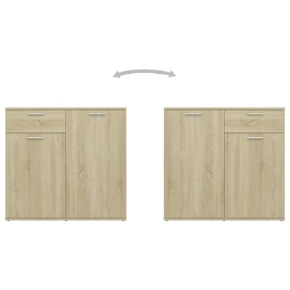vidaXL Sideboard Sonoma Oak 80x36x75 cm Engineered Wood