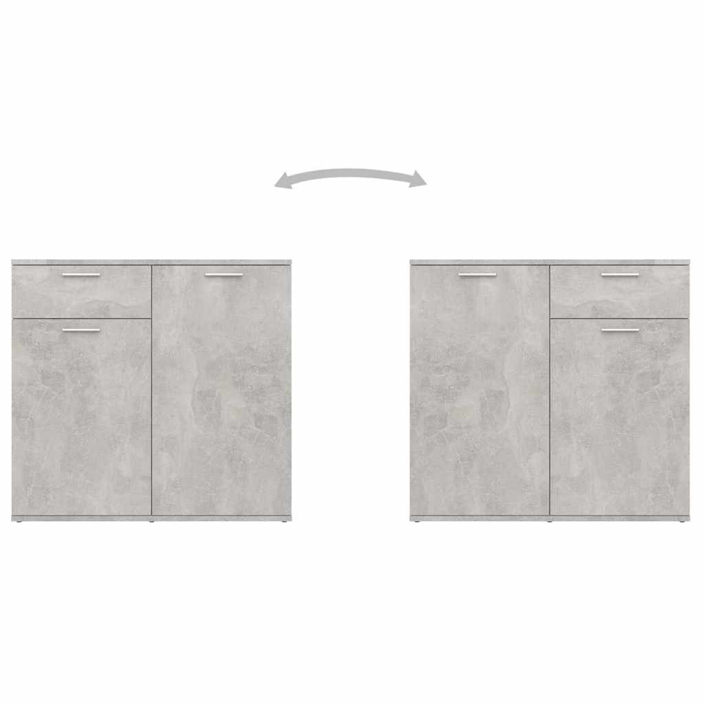 805774 vidaXL Sideboard Concrete Grey 80x36x75 cm Engineered Wood