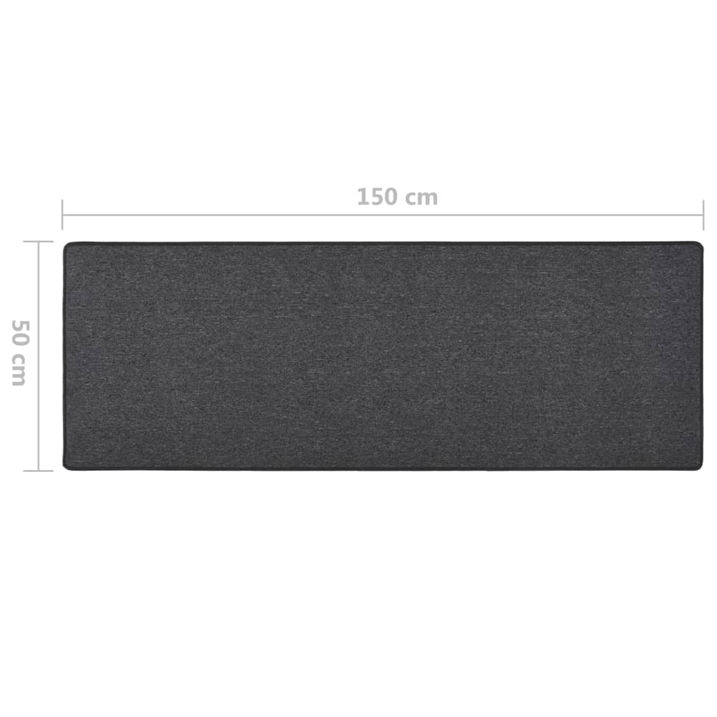 vidaXL Carpet Runner | Anthracite | 100% polypropylene | 50 x 150 cm |  Durable