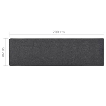vidaXL Carpet Runner | Anthracite | 100% polypropylene | 50x200 cm | Non-slip