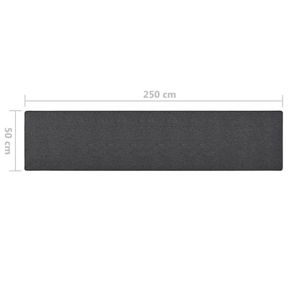 vidaXL Carpet Runner | Anthracite | 100% Polypropylene | 50x250 cm | Non-slip