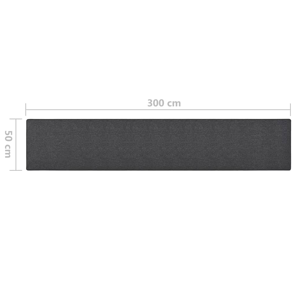 vidaXL Carpet Runner | Anthracite | Needle-punched fabric (100% polypropylene)