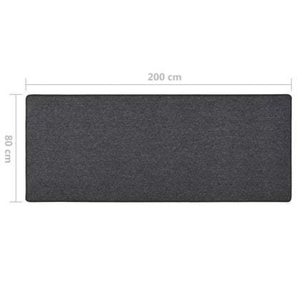 vidaXL Carpet Runner | Anthracite | 100% Polypropylene | 80x200 cm