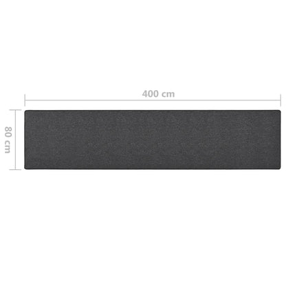 vidaXL Carpet Runner | Anthracite | 100% polypropylene | 80 x 400 cm